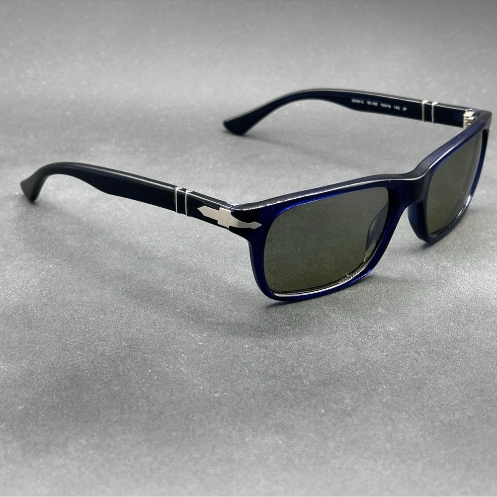 Persol Polarized Crystal Lenses Deep Blue Sunglasses with Case - Picture 9 of 9